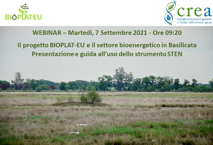 BIOPLAT-EU webinar with focus on the Basilicata region is organised by CREA on 7 September 2021